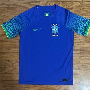 Nike Kids Blue and Green Brazil Jersey